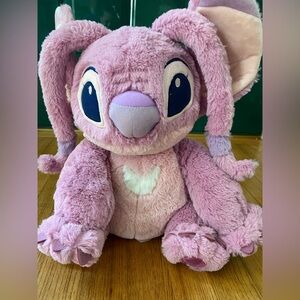 Disney Store Lilo & Stitch Angel Pink Purple Plush Stuffed Animal Toy Around 14”